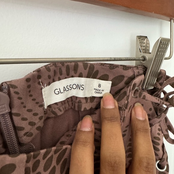 NWT Glassons 2 piece set! Crop tube top/flared pant set. Adjustable with boning! - Picture 3 of 9